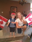 Jackie and Jackson all dressed up for Canada Day