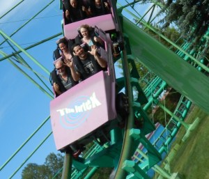 Troy, Jen, Tor and I . Disappointed that my hands are not up in the air as are Troy's.  I didn't know the pciture was being taken. LOL 