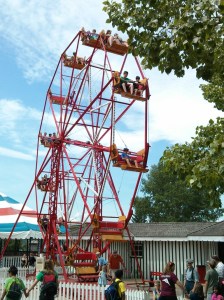 We are on the top seat of the giant ferris wheel 