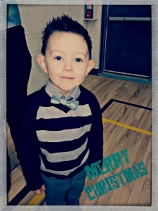 Christmas dress up for his sing along 2014