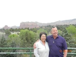 Jeff & Wendy at the Red Mountains on our road trip