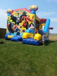 Now that is a bouncy house. More like a mansion. It was huge !! At least 20 kids could fit 