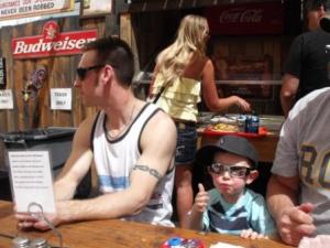 Have a burger & beer on the patio 