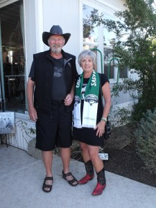 Pat & Bob dressed up to go out to the Sask party.