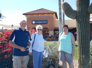 Larry, Mom and Darlene at  Anthem Outlets 