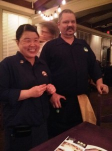 My private singers at the Olive Garden