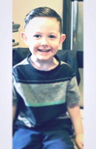 3 year old Jackson with a a new haircut 