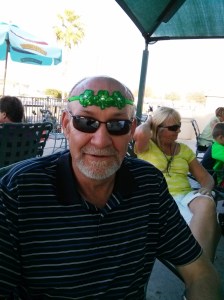 I am not Irish so I can't officially wear GREEN. But Jackie thought this hat made a statement 