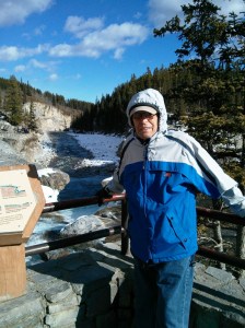 Peter visiting Elbow Falls