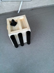 sonar, battery rod holder and cup holder