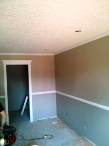 The perfect home with chair rail, crown, headers and large moldings. 