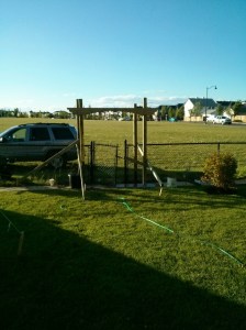 Arbor with ornate detailed ends and lots more detail to come.