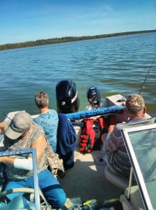 fishing and relaxing