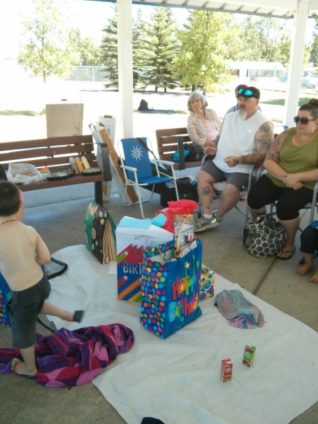 Great having the gazebo for the shade 