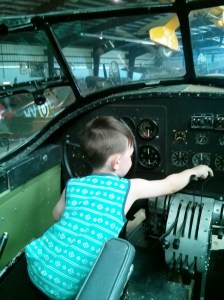 Practicing being a pilot  