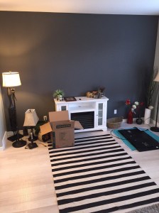 Slowly coming together with the new fireplace unit.