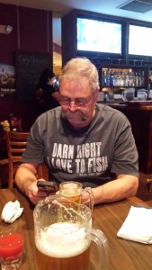 Fred checking to make sure we had everything done.