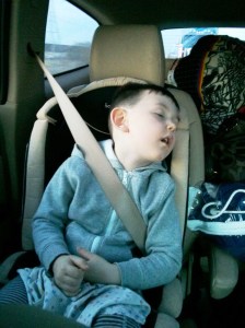 Sleeping Jackson missing all of the scenery . LOL 