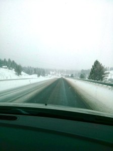 Three hours of driving thru the pass in wintry conditions