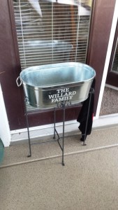 Personalized Beer tub we got ourselves, Fred &Terry and Bob & Pat 