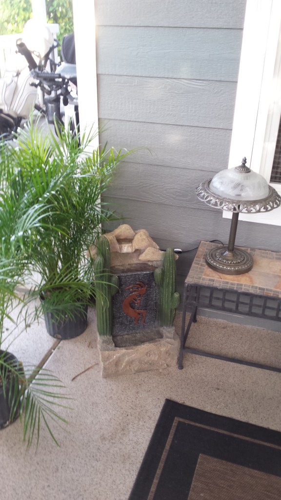 Our beautiful new water fountain.