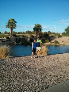 Jackie & I golfing VP golf course