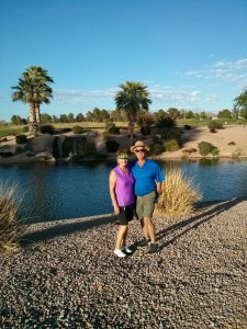 Russ & Carol golfing with us at VP golf course
