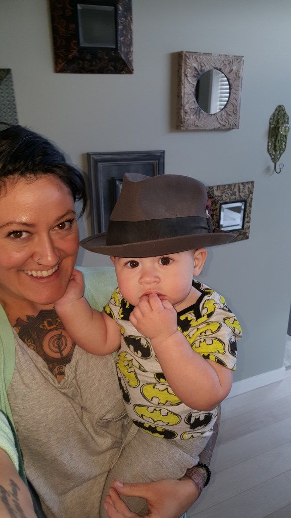 August wearing Jesse Willard's hat 