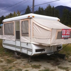 Our first mobile camping unit. 