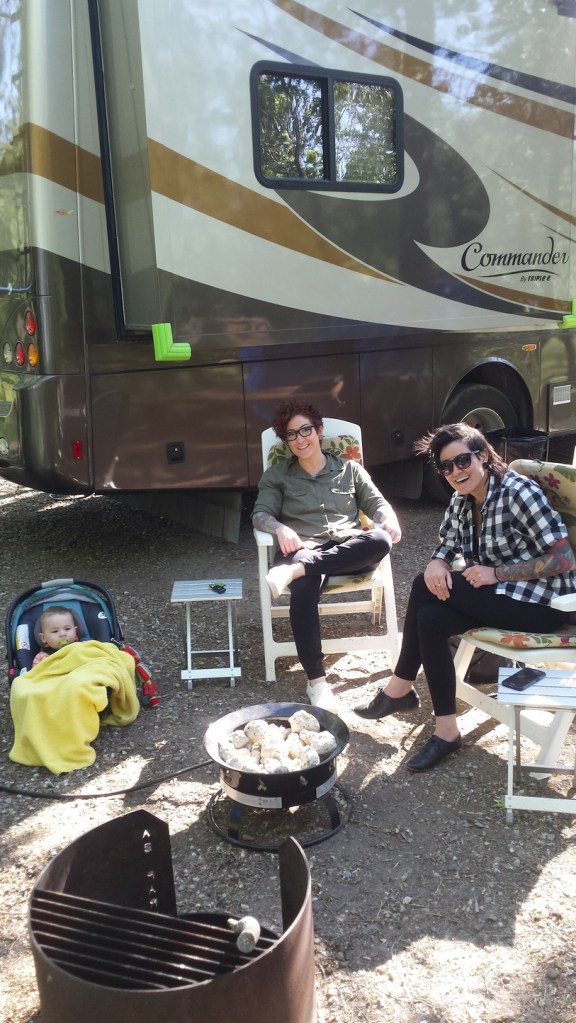 LOVE the new fire pit and a great visit from Jess Pen and August 