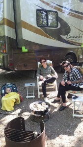 LOVE the new fire pit and a great visit from Jess Pen and August 