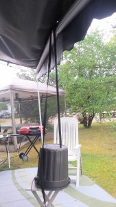 Our temporary fix until the wind blew it down. 