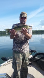 One of many smaller Walleye caught