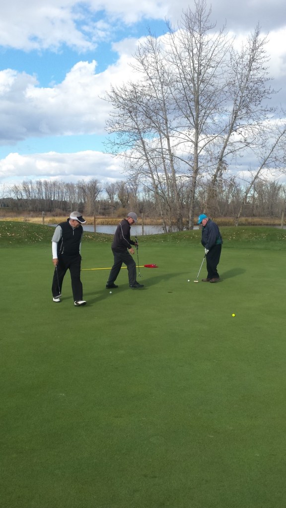 !4 degrees out today and a wonderful day to golf. Too bad Larry STOLE my money.