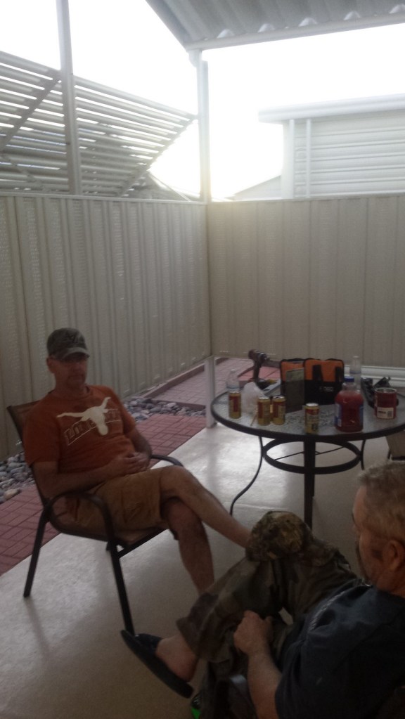 Mel's enclosure completed. It provides a great amount of shade and privacy.